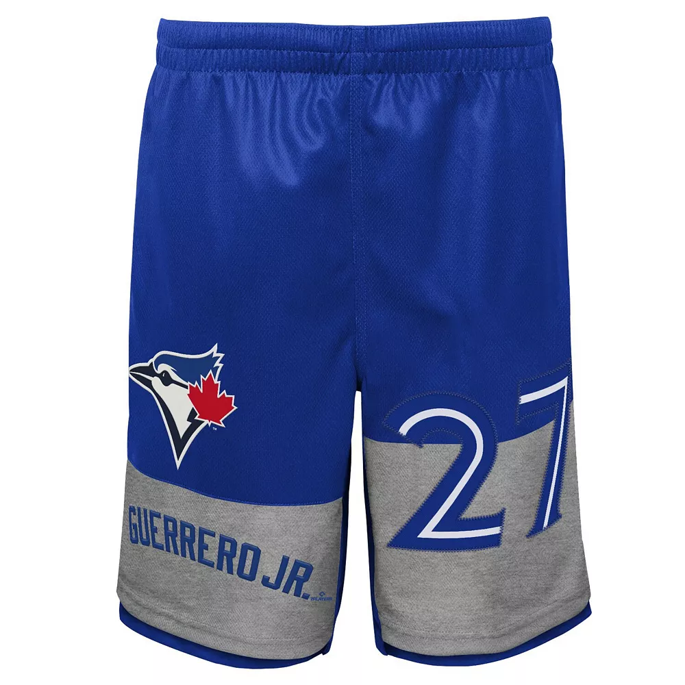 Youth Vladimir Guerrero Jr. Royal Toronto Blue Jays Pandemonium Name & Number Shorts 3 Youth Vladimir Guerrero Jr. Royal Toronto Blue Jays Pandemonium Name & Number Shorts - Image 3