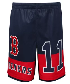 Youth Rafael Devers Navy Boston Red Sox Pandemonium Name & Number Shorts -MLB Shop 5821524 ALT2