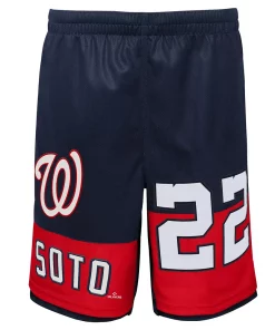 Youth Juan Soto Navy Washington Nationals Pandemonium Name & Number Shorts 5 Youth Juan Soto Navy Washington Nationals Pandemonium Name & Number Shorts -MLB Shop 5821607 ALT2