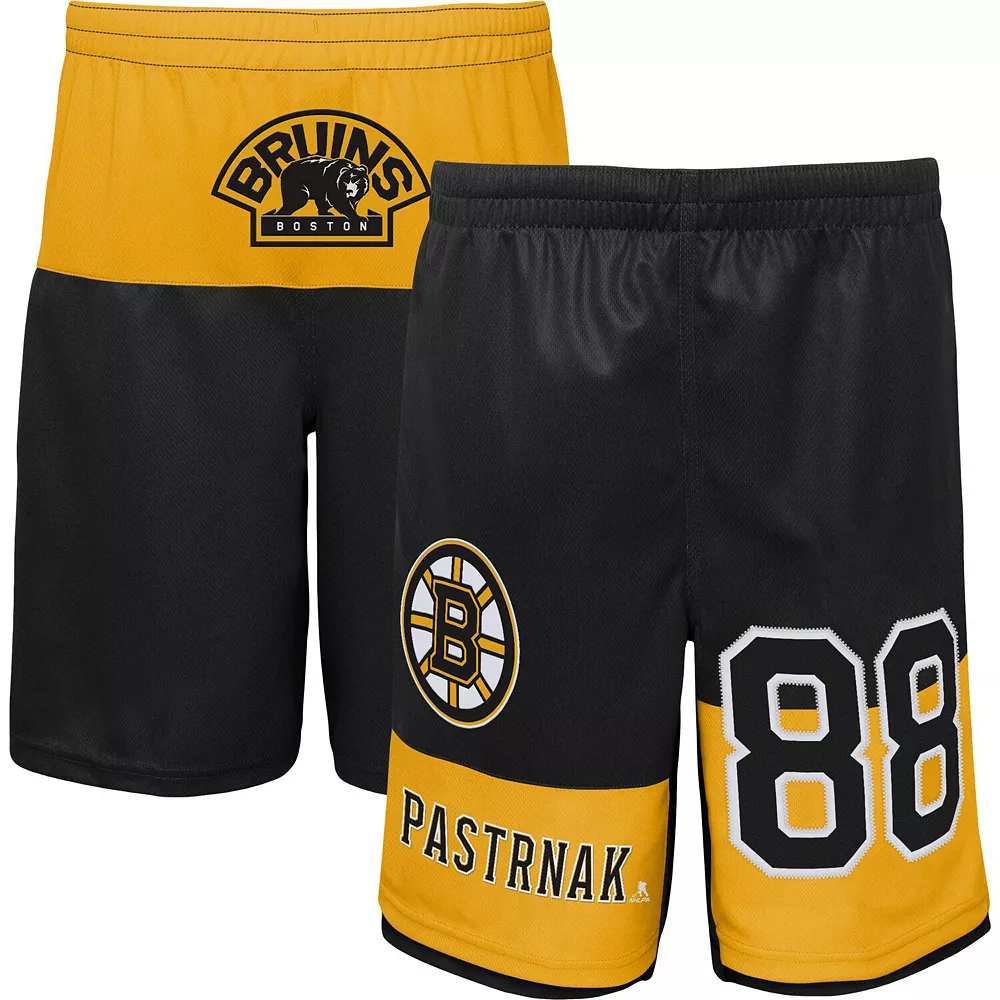 Youth David Pastrnak Black Boston Bruins Pandemonium Name & Number Shorts 2 Youth David Pastrnak Black Boston Bruins Pandemonium Name & Number Shorts - Image 2