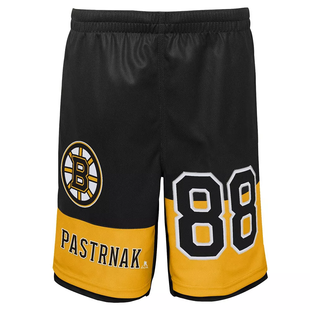 Youth David Pastrnak Black Boston Bruins Pandemonium Name & Number Shorts 3 Youth David Pastrnak Black Boston Bruins Pandemonium Name & Number Shorts - Image 3