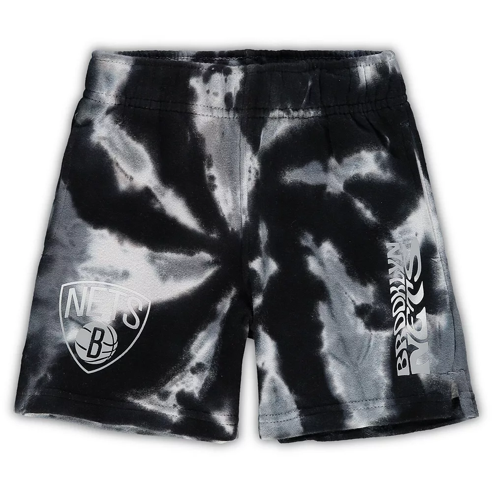 Toddler White/Black Brooklyn Nets Santa Monica Shorts 1 Toddler White/Black Brooklyn Nets Santa Monica Shorts