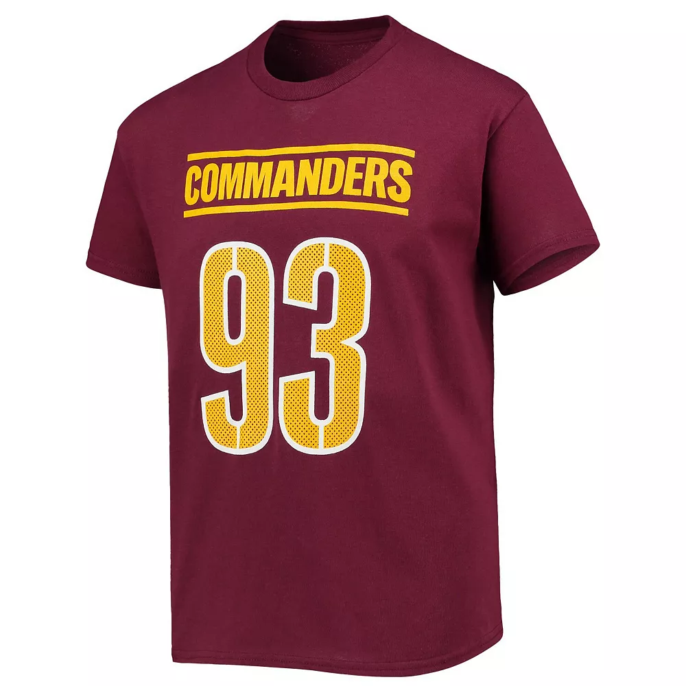 Youth Jonathan Allen Burgundy Washington Commanders Mainliner Player Name & Number T-Shirt 3 Youth Jonathan Allen Burgundy Washington Commanders Mainliner Player Name & Number T-Shirt - Image 3