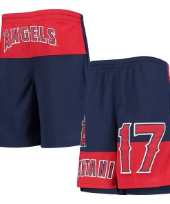 Youth Shohei Ohtani Navy Los Angeles Angels Pandemonium Name & Number Shorts