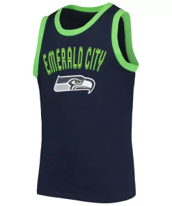 Youth College Navy Seattle Seahawks Striker Tank Top -MLB Shop 5822698 ALT2
