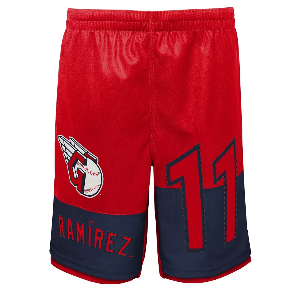 Youth Jose Ramirez Red Cleveland Guardians Pandemonium Name & Number Shorts 3 Youth Jose Ramirez Red Cleveland Guardians Pandemonium Name & Number Shorts - Image 3
