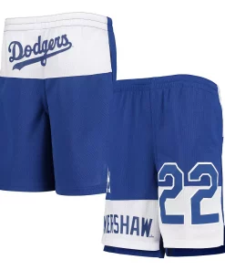 Youth Clayton Kershaw Royal Los Angeles Dodgers Pandemonium Name & Number Shorts -MLB Shop 5822749 ALT