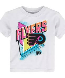 Preschool White/Orange Philadelphia Flyers Wave Breaker T-Shirt & Shorts Set -MLB Shop 5822874 ALT2