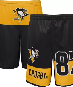 Youth Sidney Crosby Black Pittsburgh Penguins Pandemonium Name & Number Shorts