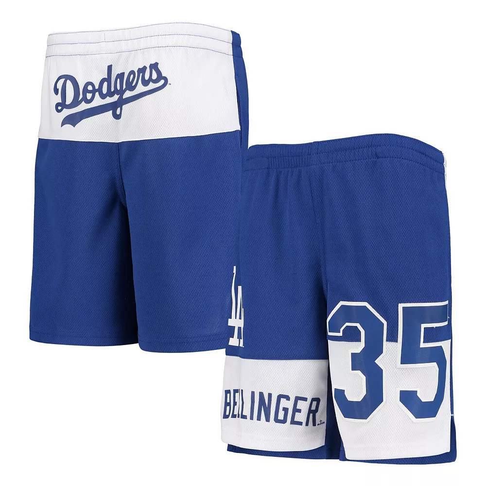 Youth Cody Bellinger Royal Los Angeles Dodgers Pandemonium Name & Number Shorts 1 Youth Cody Bellinger Royal Los Angeles Dodgers Pandemonium Name & Number Shorts