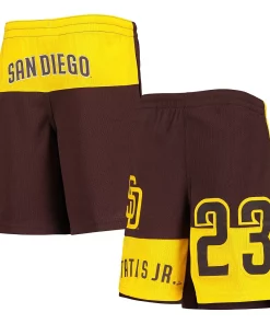 Alternative view of Youth Fernando Tatis Jr. Brown San Diego Padres Pandemonium Name & Number Shorts