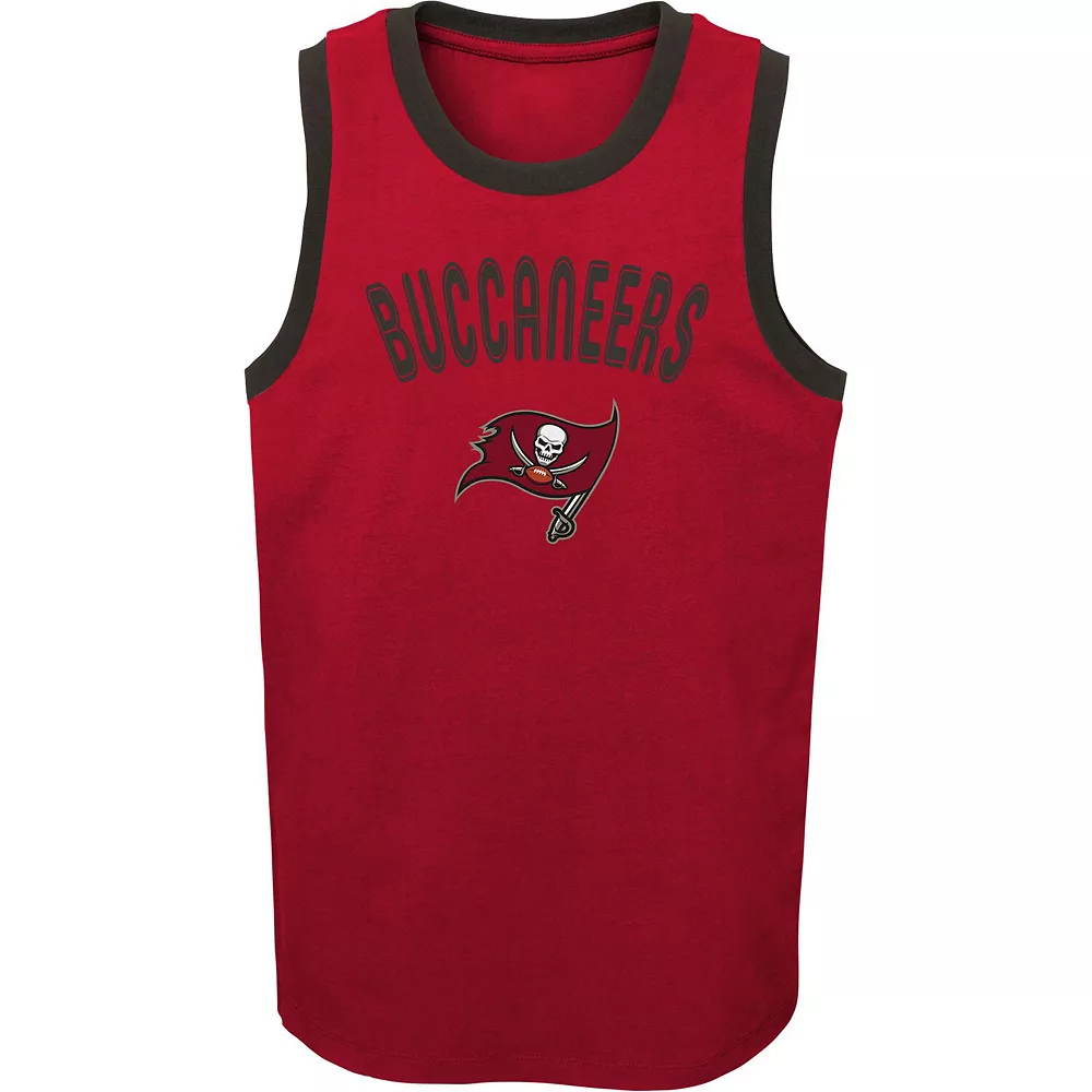 Youth Red Tampa Bay Buccaneers Striker Tank Top 1 Youth Red Tampa Bay Buccaneers Striker Tank Top