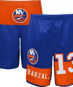 Youth Mathew Barzal Royal New York Islanders Pandemonium Name & Number Shorts -MLB Shop 5824626 ALT