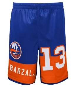 Youth Mathew Barzal Royal New York Islanders Pandemonium Name & Number Shorts -MLB Shop 5824626 ALT2