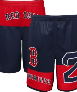 Youth Xander Bogaerts Navy Boston Red Sox Pandemonium Name & Number Shorts