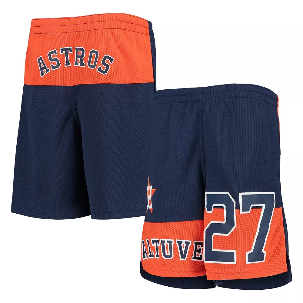 Youth Jose Altuve Navy Houston Astros Pandemonium Name & Number Shorts 2 Youth Jose Altuve Navy Houston Astros Pandemonium Name & Number Shorts - Image 2