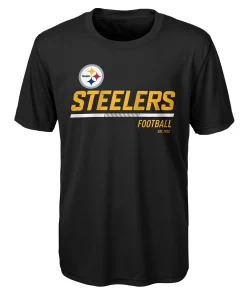 Youth Black Pittsburgh Steelers Engaged T-Shirt