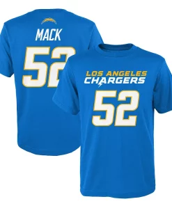 Youth Khalil Mack Powder Blue Los Angeles Chargers Mainliner Player Name & Number T-Shirt -MLB Shop 5898755 ALT