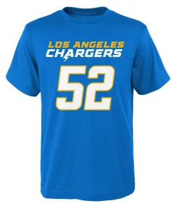 Youth Khalil Mack Powder Blue Los Angeles Chargers Mainliner Player Name & Number T-Shirt -MLB Shop 5898755 ALT2