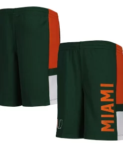Youth Green Miami Hurricanes Lateral Mesh Performance Shorts -MLB Shop 5907988 ALT