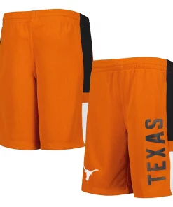 Youth Texas Orange Texas Longhorns Lateral Mesh Performance Shorts