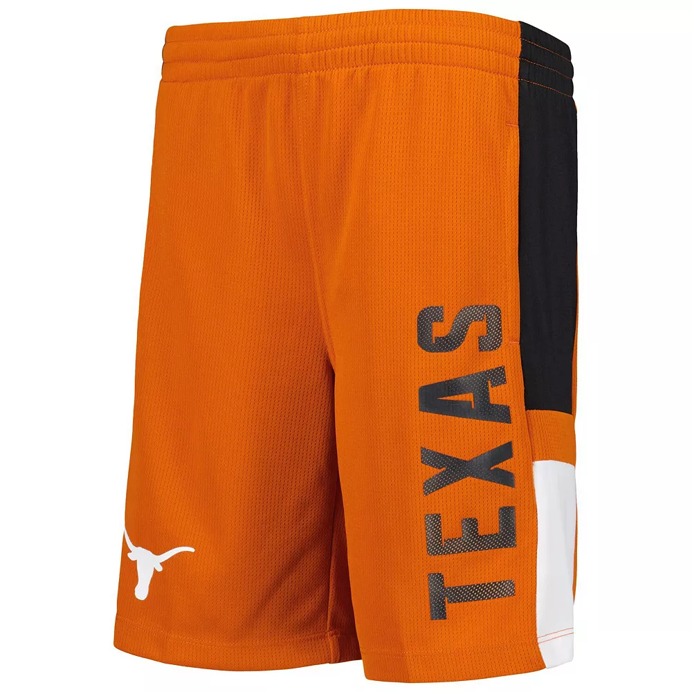 Youth Texas Orange Texas Longhorns Lateral Mesh Performance Shorts 3 Youth Texas Orange Texas Longhorns Lateral Mesh Performance Shorts - Image 3