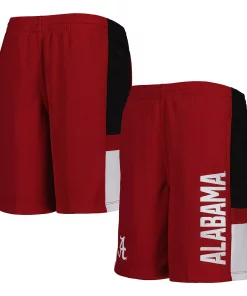 Alternative view of Youth Crimson Alabama Crimson Tide Lateral Mesh Performance Shorts