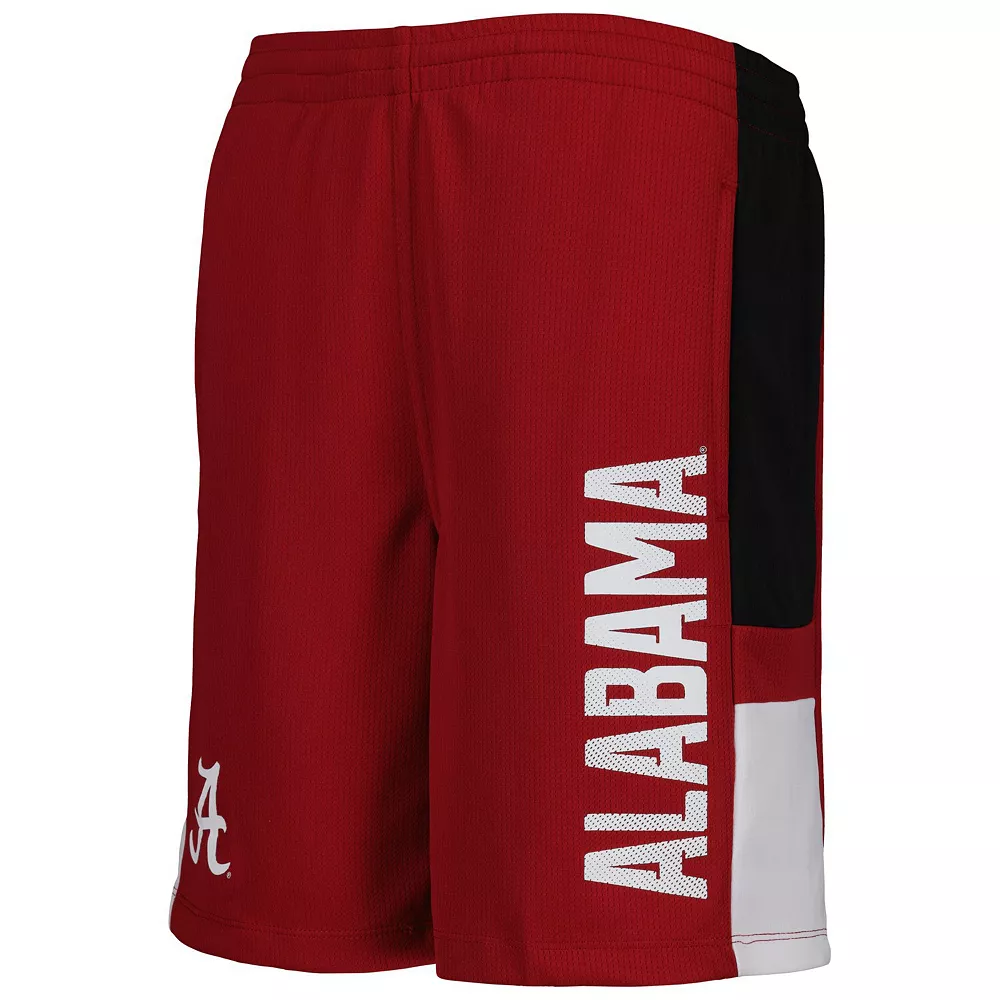Youth Crimson Alabama Crimson Tide Lateral Mesh Performance Shorts 3 Youth Crimson Alabama Crimson Tide Lateral Mesh Performance Shorts - Image 3