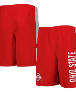 Youth Scarlet Ohio State Buckeyes Lateral Mesh Performance Shorts