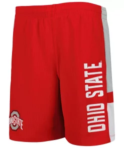 Youth Scarlet Ohio State Buckeyes Lateral Mesh Performance Shorts -MLB Shop 5915114 ALT2