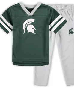 Preschool Green/Gray Michigan State Spartans Red Zone Jersey & Pants Set