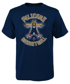 Youth Navy New Orleans Pelicans Mascot Show T-Shirt