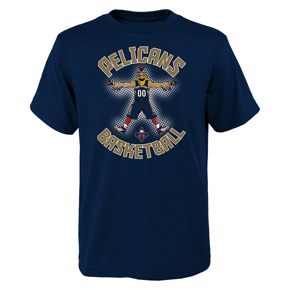 Youth Navy New Orleans Pelicans Mascot Show T-Shirt 1 Youth Navy New Orleans Pelicans Mascot Show T-Shirt