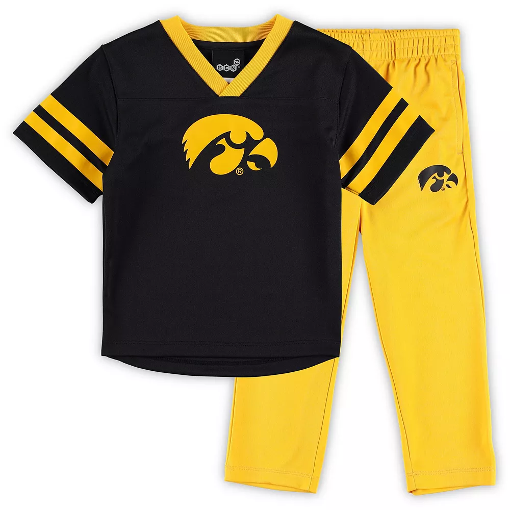 Preschool Black/Gold Iowa Hawkeyes Red Zone Jersey & Pants Set 2 Preschool Black/Gold Iowa Hawkeyes Red Zone Jersey & Pants Set - Image 2