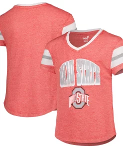 Youth Scarlet Ohio State Buckeyes Catch The Wave V-Neck T-Shirt