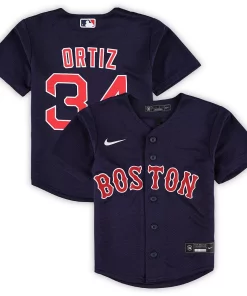 Alternative view of Preschool David Ortiz Navy Boston Red Sox 2022 Hall of Fame Replica Player Jersey