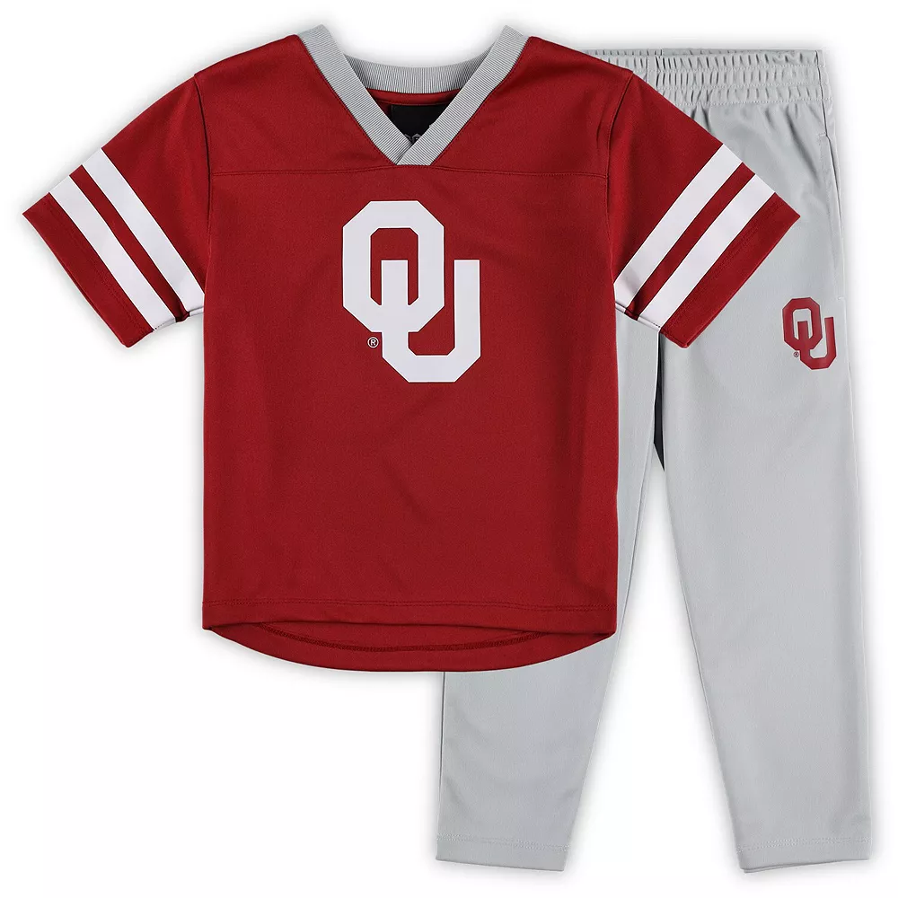 Preschool Crimson/Gray Oklahoma Sooners Red Zone Jersey & Pants Set 2 Preschool Crimson/Gray Oklahoma Sooners Red Zone Jersey & Pants Set - Image 2