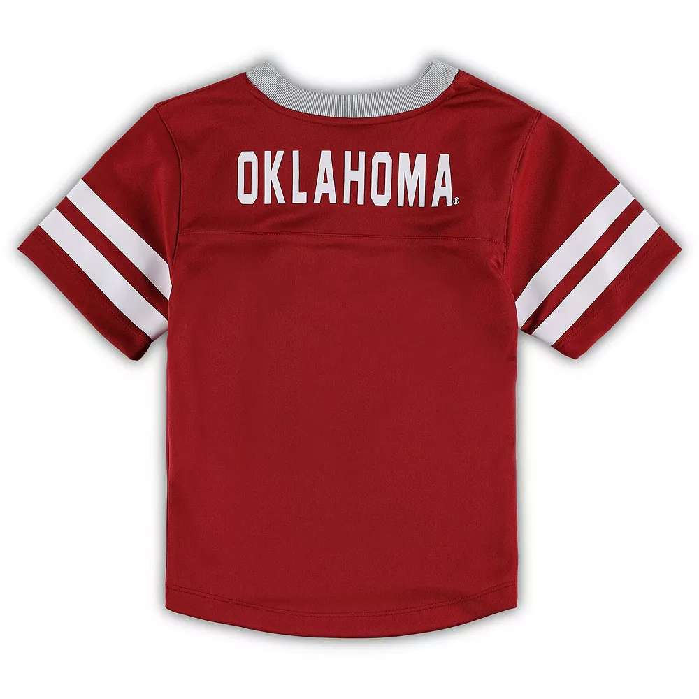 Preschool Crimson/Gray Oklahoma Sooners Red Zone Jersey & Pants Set 4 Preschool Crimson/Gray Oklahoma Sooners Red Zone Jersey & Pants Set - Image 4