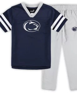 Preschool Navy/Gray Penn State Nittany Lions Red Zone Jersey & Pants Set