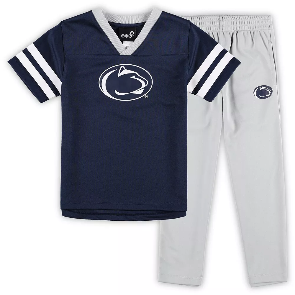 Preschool Navy/Gray Penn State Nittany Lions Red Zone Jersey & Pants Set 2 Preschool Navy/Gray Penn State Nittany Lions Red Zone Jersey & Pants Set - Image 2