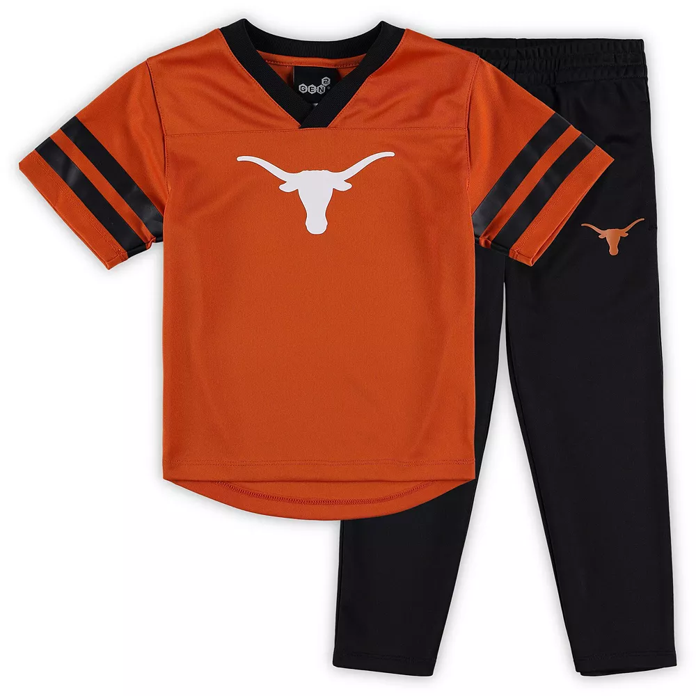 Preschool Texas Orange/Black Texas Longhorns Red Zone Jersey & Pants Set 2 Preschool Texas Orange/Black Texas Longhorns Red Zone Jersey & Pants Set - Image 2