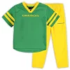 Preschool Green/Yellow Oregon Ducks Red Zone Jersey & Pants Set