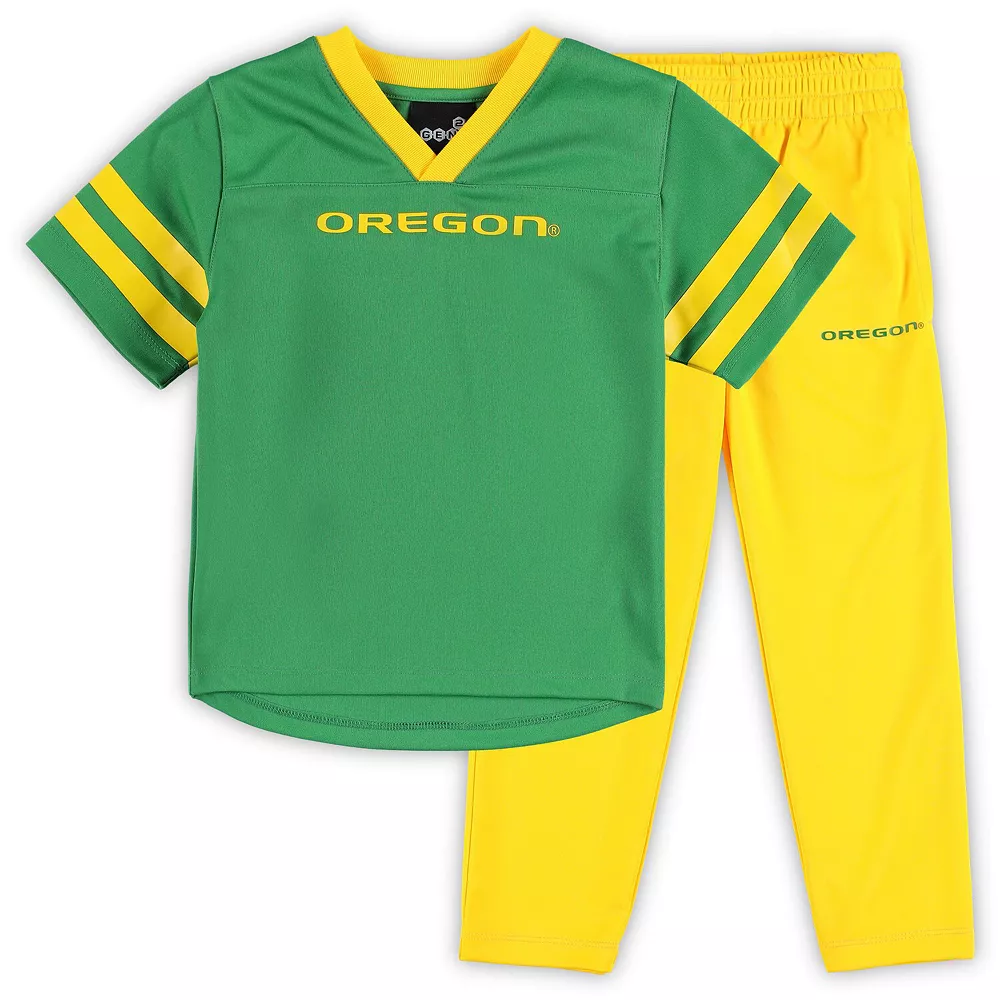 Preschool Green/Yellow Oregon Ducks Red Zone Jersey & Pants Set 2 Preschool Green/Yellow Oregon Ducks Red Zone Jersey & Pants Set - Image 2