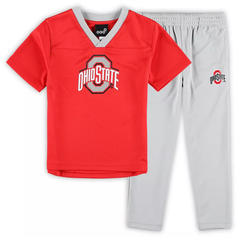 Preschool Scarlet/Gray Ohio State Buckeyes Red Zone Jersey & Pants Set 2 Preschool Scarlet/Gray Ohio State Buckeyes Red Zone Jersey & Pants Set - Image 2
