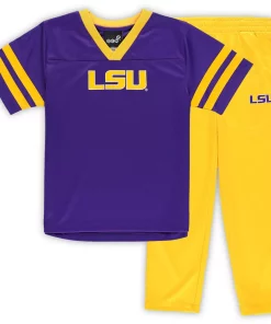 Preschool Purple/Gold LSU Tigers Red Zone Jersey & Pants Set