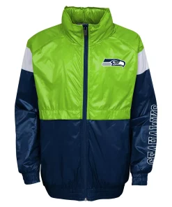 Youth Neon Green/College Navy Seattle Seahawks Goal Line Stance Full-Zip Hoodie Windbreaker 5 Youth Neon Green/College Navy Seattle Seahawks Goal Line Stance Full-Zip Hoodie Windbreaker -MLB Shop 5930293 ALT2