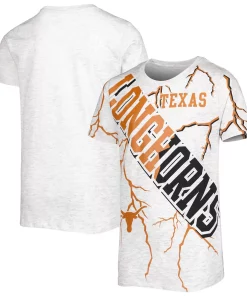 Alternative view of Youth White Texas Longhorns Highlight Lightning Print T-Shirt