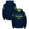 Youth College Navy Seattle Seahawks The Champ Is Here Pullover Hoodie