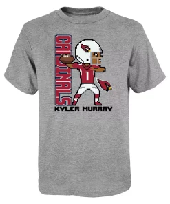 Youth Kyler Murray Heathered Gray Arizona Cardinals Pixel Player 2.0 T-Shirt