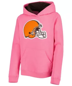 Girls Youth Pink Cleveland Browns Prime Pullover Hoodie 6 Girls Youth Pink Cleveland Browns Prime Pullover Hoodie -MLB Shop 5935787 ALT2